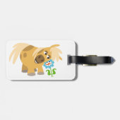 Pony van de Cartoon van de aanbesteding en het ven Bagagelabel (Achterkant horizontaal)