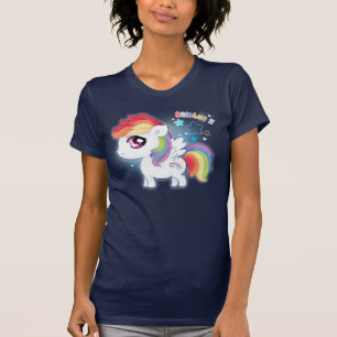 Pony van de regenboog van de Cute kawaii T-shirt