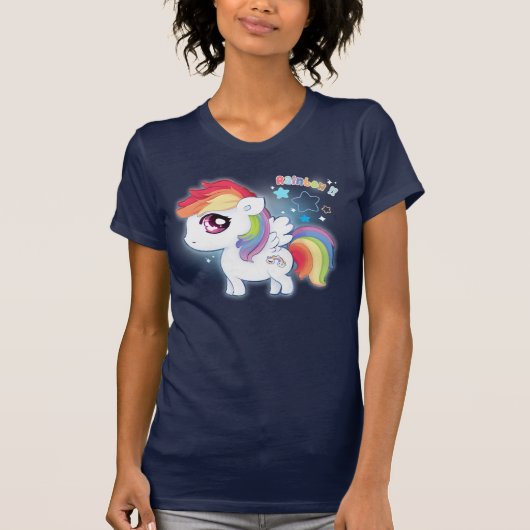 Pony van de regenboog van de Cute kawaii T-shirt (Voorkant)