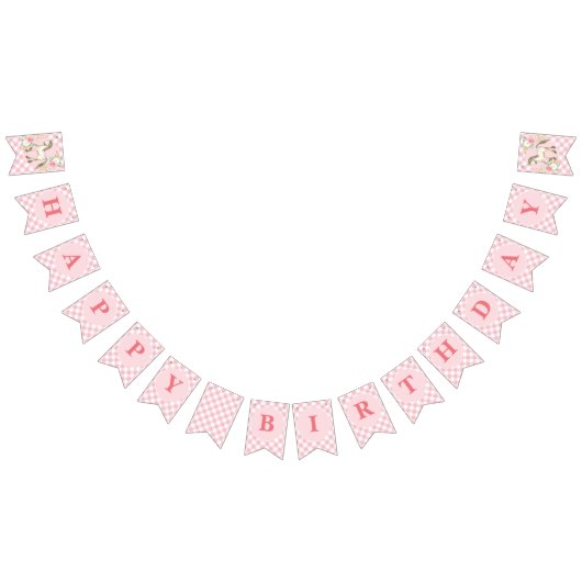  Pony Verjaardag Party bunting banner floral (Alle)