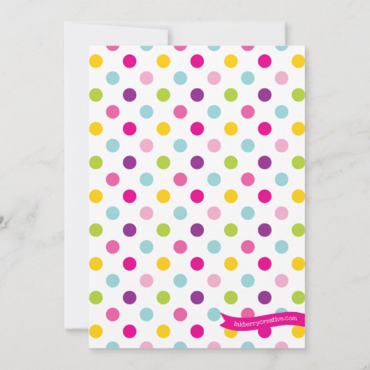 Pony verjaardagsfeestje kaart (Achterkant)