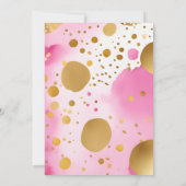 Pony verjaardagsfeestje wit paard goud sprinkles kaart (Achterkant)