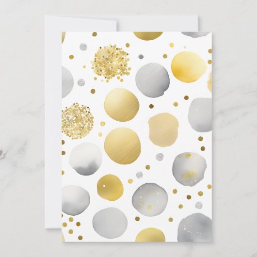 Pony verjaardagsfeestje zwart paard gouden sprinkl kaart (Achterkant)