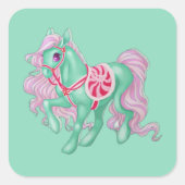 Pony Vierkante Sticker (Voorkant)