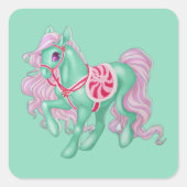 Pony Vierkante Sticker (Voorkant)