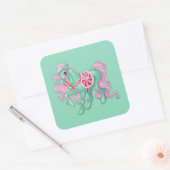 Pony Vierkante Sticker (Envelop)