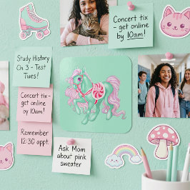 Pony Vierkante Sticker