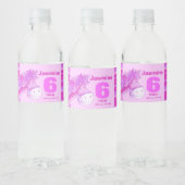 Pony waterverf art roze 6e verjaardag waterlabels waterfles etiket (Flessen)
