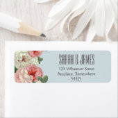  Pony Wedding Couple Blue Address Label (Insitu)