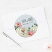 Pony Wedding Couple Blue Sticker Label (Envelop)