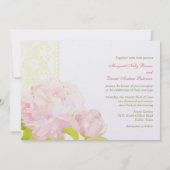 Pony Wedding de Pink Spring Romance Kaart (Achterkant)