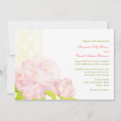 Pony Wedding de Pink Spring Romance Kaart (Achterkant)