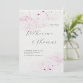 Pony Wedding Pink Ink Elegant Formal All in One Kaart (Staand voorkant)