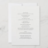 Pony Wedding Pink Ink Elegant Formal All in One Kaart (Achterkant)
