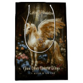  Pony Witte Woud Eenhoorn Magisch Paard Medium Cadeauzakje (Voorkant)