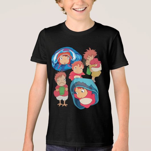 Ponyo😂Ponyo😂Ponyo😂Ponyo😂Ponyo😂😂😂 Tri-Blend Shirt (Voorkant)