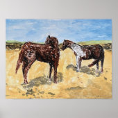 Pony's bij Assateague Island Poster (Voorkant)