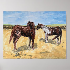 Pony's bij Assateague Island Poster