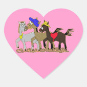 Pony's drie hart sticker (Voorkant)