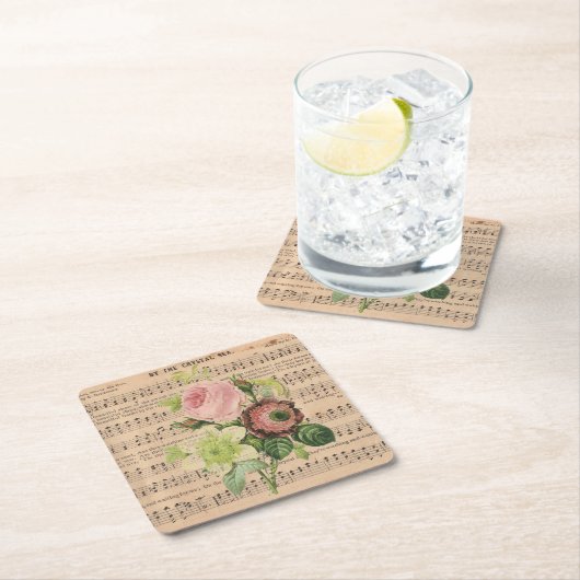 pony's en bladermuziek kartonnen onderzetters (Insitu)