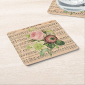 pony's en bladermuziek kartonnen onderzetters (Schuin)