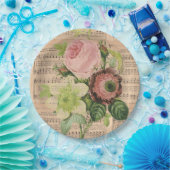  pony's en bladermuziek papieren bordje (Feest)