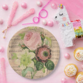  pony's en bladermuziek papieren bordje (Feest)