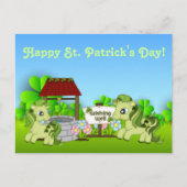 Pony's en klavers Happy St. Patrick's Day Horse Briefkaart (Voorkant)