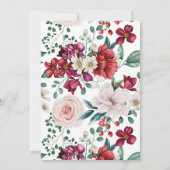  pony's Floral Waterverf Wedding Kaart (Achterkant)