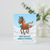 Pony's Raketenrit Briefkaart (Staand voorkant)