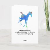  pony's rode verjaardagskaart kaart (Achterkant)