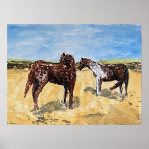 Pony's van Assateague Island Poster