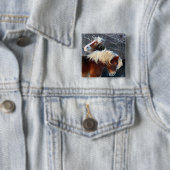 pony's vierkante button 5,1 cm (In situ)