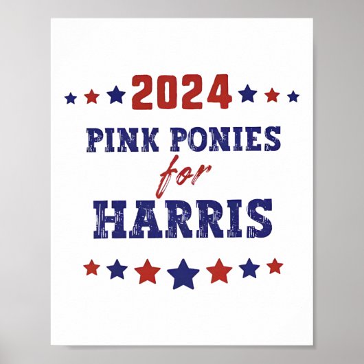 Pony's Voor Kamala-harris 2024 Poster (Voorkant)