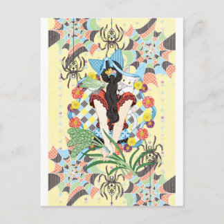 Ponytail- en kattenoren briefkaart