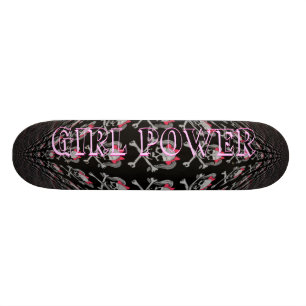 Ponytail skull-schaatsenbord skateboard