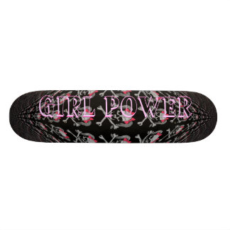 Ponytail skull-schaatsenbord skateboard