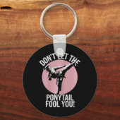 Ponytail Warrior Meisjes Martial Arts 1  Sleutelhanger (Voorkant)