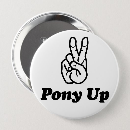 PonyUp-Button Ronde Button 4,0 Cm (Voorkant /achterkant)