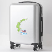 Ponza Italiaans eiland kaart. Sticker (Koffer)