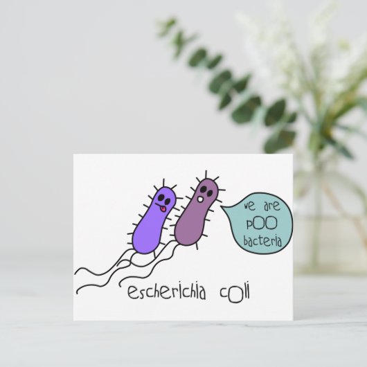 Poo Bacteria Briefkaart (Staand voorkant)