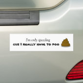 Poo Bumpersticker (Op auto)