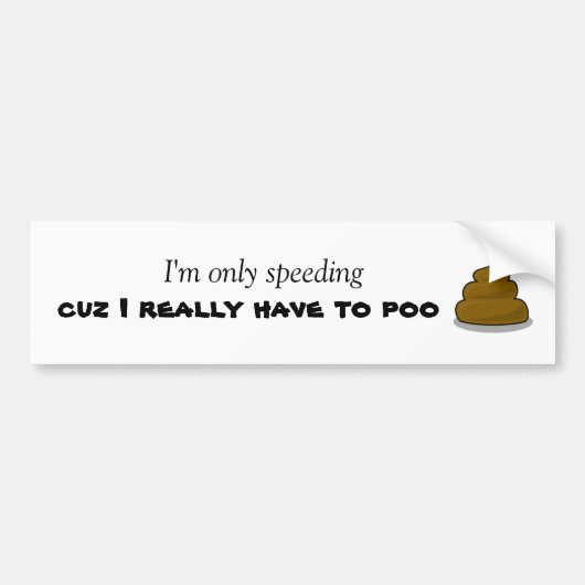 Poo Bumpersticker (Voorkant)