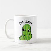 Poo-cumber Funny Cucumber Pun Koffiemok (Links)