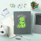 Poo-cumber Funny Cucumber Pun Sticker (iPad Cover)