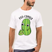 Poo-cumber Funny Cucumber Pun T-shirt (Voorkant)
