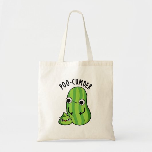 Poo-cumber Grappige Komkommer Grappenmakerij Tote Bag (Voorkant)