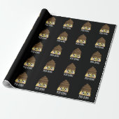 Poo-ding Funny Poop Pudding Pun Dark BG Cadeaupapier (Uitgerold)