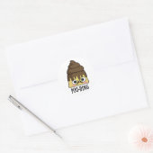 Poo-ding Funny Poop Pudding Pun Ronde Sticker (Envelop)