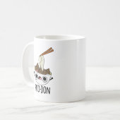 Poo-don Grappige Udon Grappen  Koffiemok (Voorkant links)